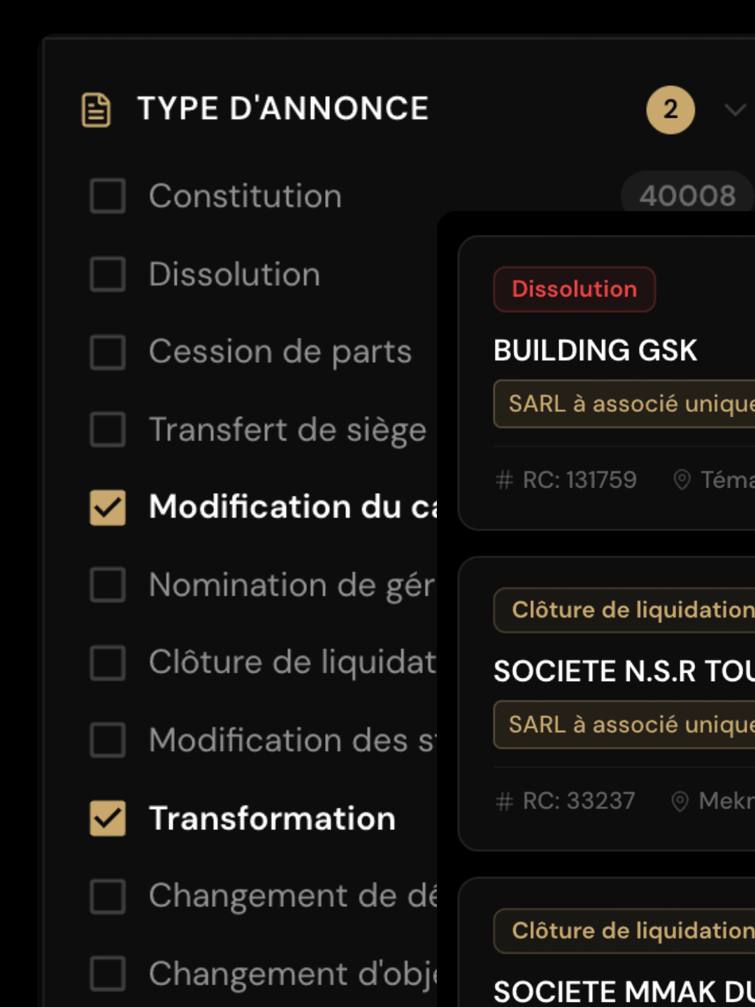 Search by Company, Sector or Act