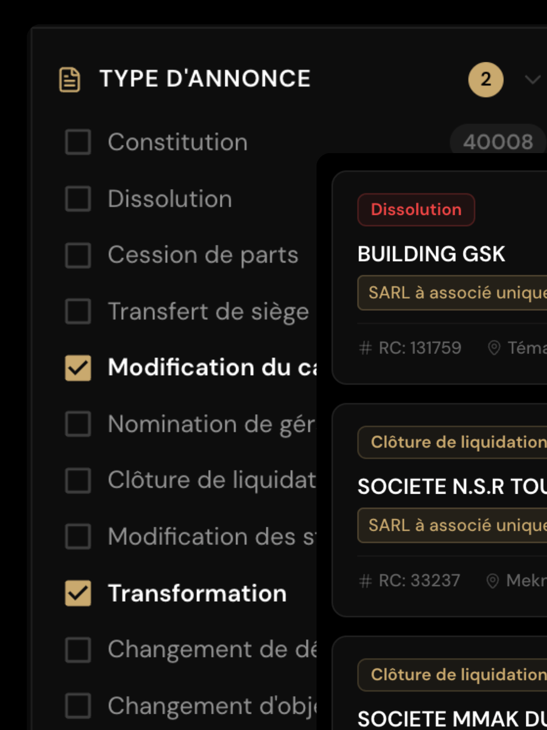 Search by Company, Sector or Act